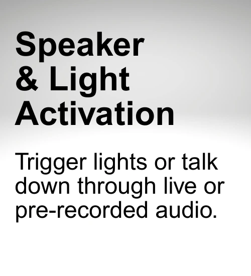 TowerGuard360 Speaker &amp; Light Activation